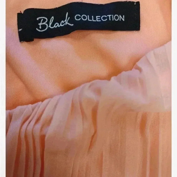 💥HOST PICK💥 Black Collection Peach Pleated Midi Dress Size Medium - Picture 9 of 9